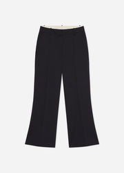 Cropped Flared Pant in Scuba - Black - CO Collections